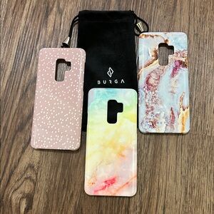 BURGA phone cases for Samsung Galaxy S9 Plus LOT OF‎ THREE great used condition